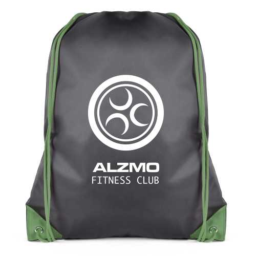 Black Coloured Trim Pegasus Drawstring Bag
