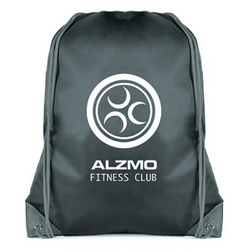 Black Coloured Trim Pegasus Drawstring Bag