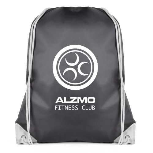 Black Coloured Trim Pegasus Drawstring Bag