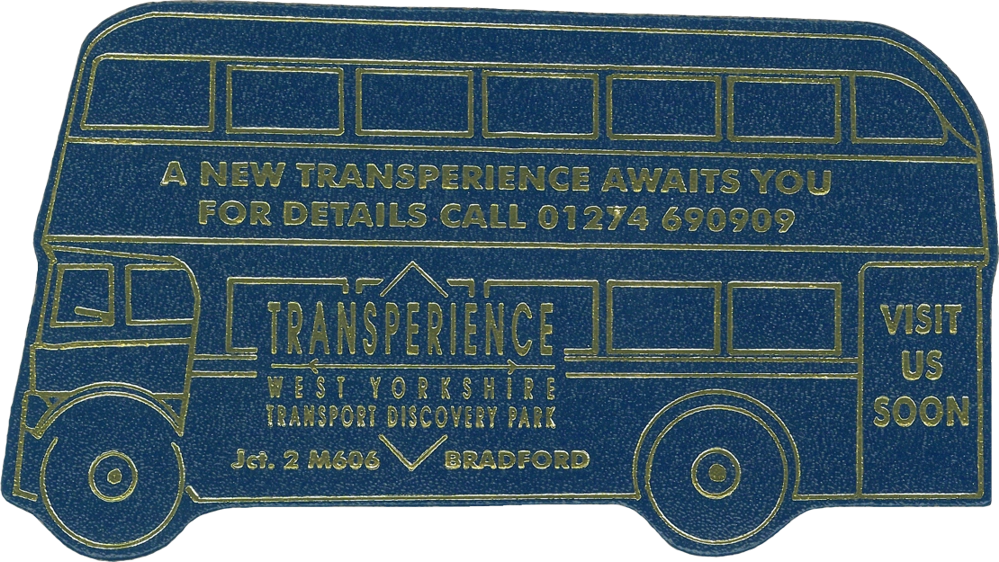 Double Decker Bus Shaped Recycled Leather Coaster with Cork Backing