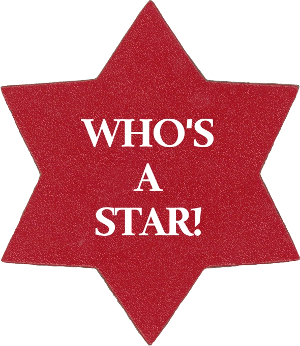 6 Pointed Star Shaped Recycled Leather Coaster with Cork Backing