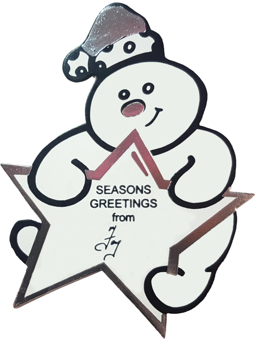 Snowman Shaped Recycled Leather Coaster with Cork Backing