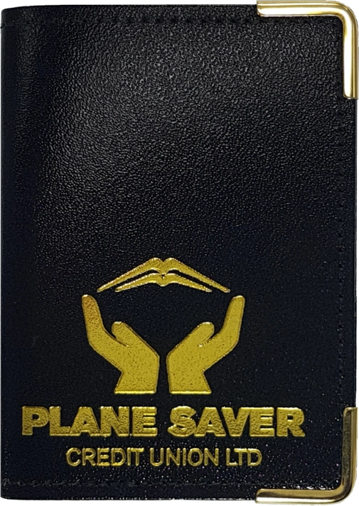 Credit Card Case with Gilt Corners and 6 Pockets