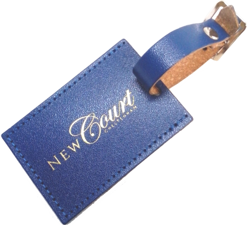 Small Luggage Tag with Security Window, Address Card and Strap