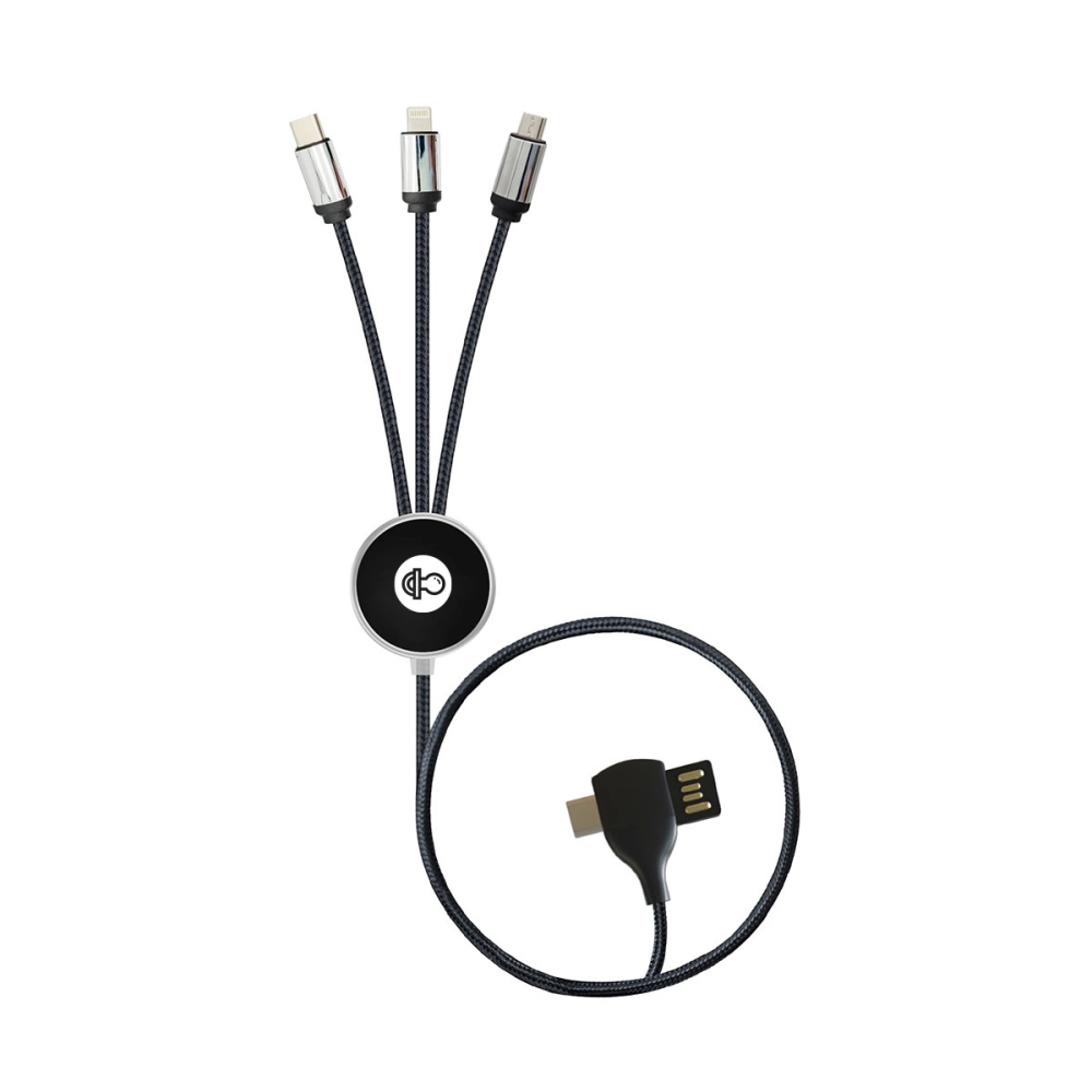 C24 3 in 1 Multi Charging Cable with LED logo – UK Stock