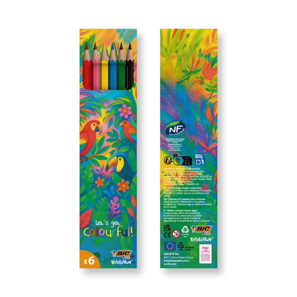 BIC® Kids Evolution® Colouring set x 6 units -Box