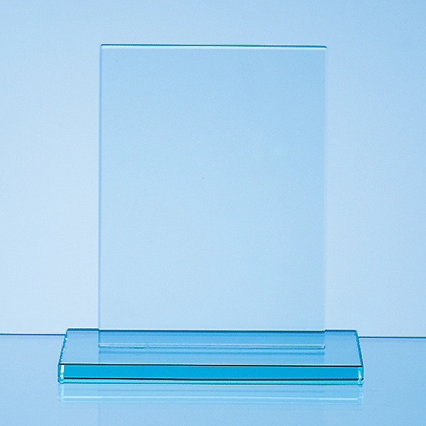 12cm x 9cm x 10mm Jade Glass Rectangle Award