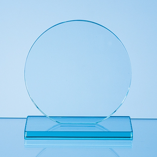 10cm x 10mm Jade Glass Circle Award