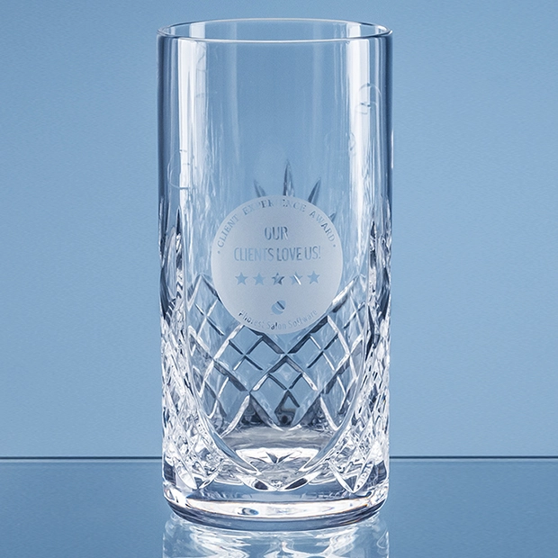 400ml Blenheim Lead Crystal Panel High Ball
