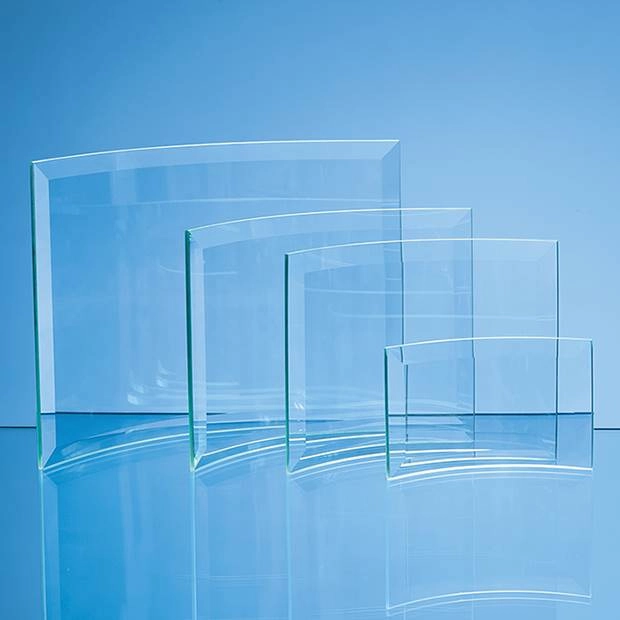 12.5cm x 16cm x 5mm Jade Glass Bevelled Crescent