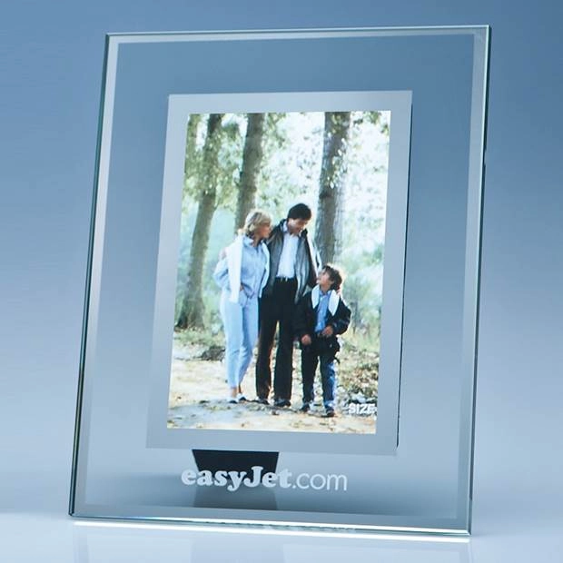 Clear Glass Frame with a Mirror Inlay for 4inchinch x 6inchinch Photo, V