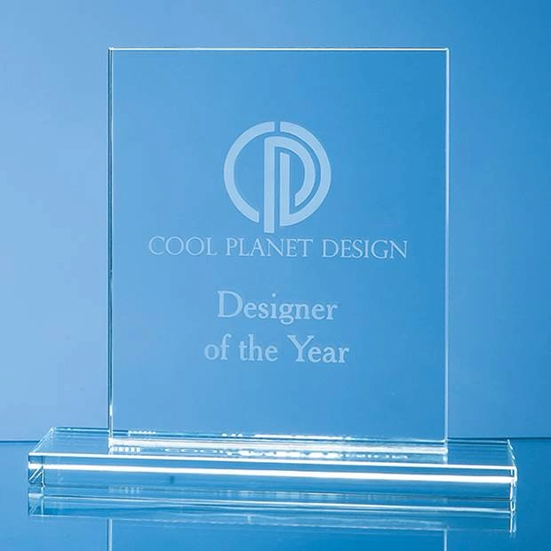 15cm x 12.5cm x 12mm Clear Glass Rectangle Award