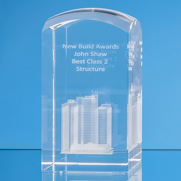 17.5cm x 7.5cm x 7.5cm Optical Crystal Dome Tower