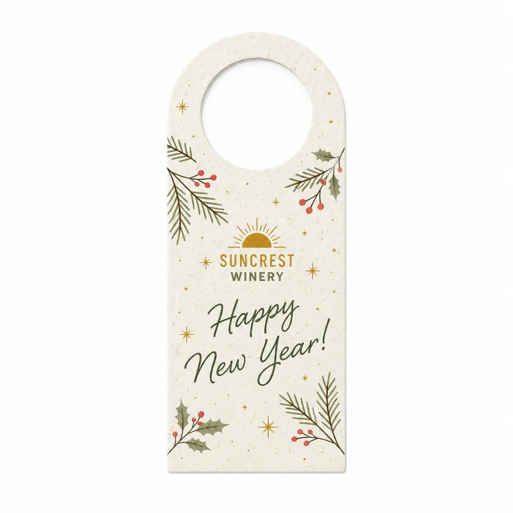 Christmas Seed Paper Bottle Collar