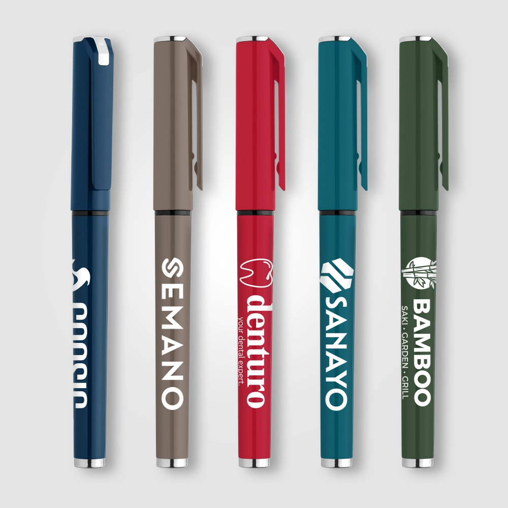 Islander Recycled Plastic Monochrome Gel Grip Pen