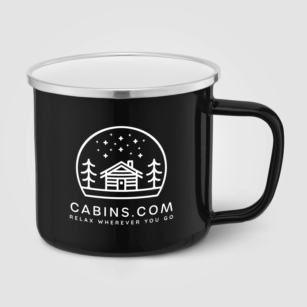 Wyoming - 385 ml Enamel-Coated Campfire Mug with Stainless Rim