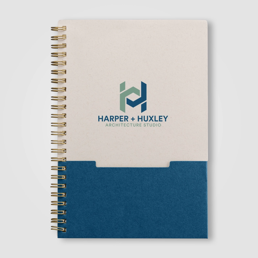 Lino FSC Paper Spiral Binding Vertical Pocket Notebook - A5