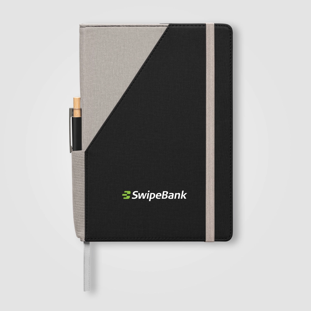 Xanadu Recycled PU Two-Tone Refillable Pen Set Notebook - A5