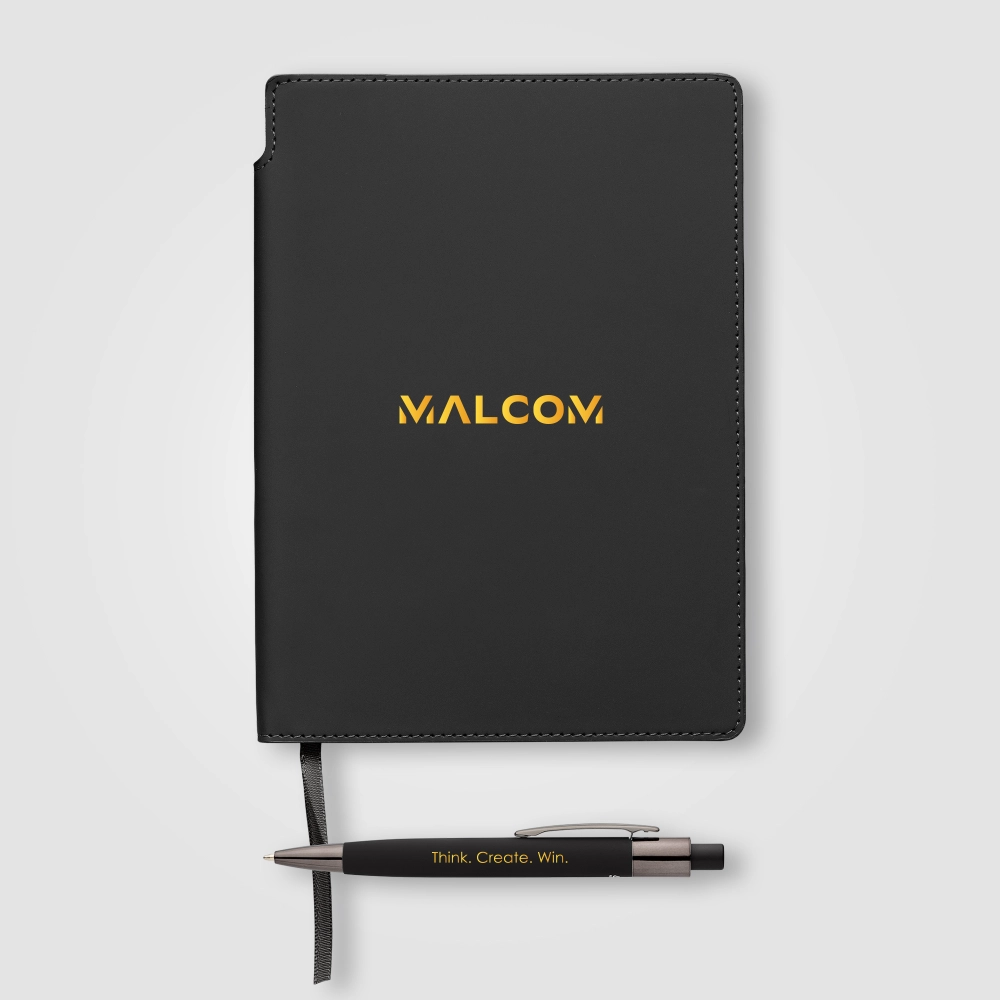 Malmö Recycled Soft Cover Extended Journal  Pen Set – A5