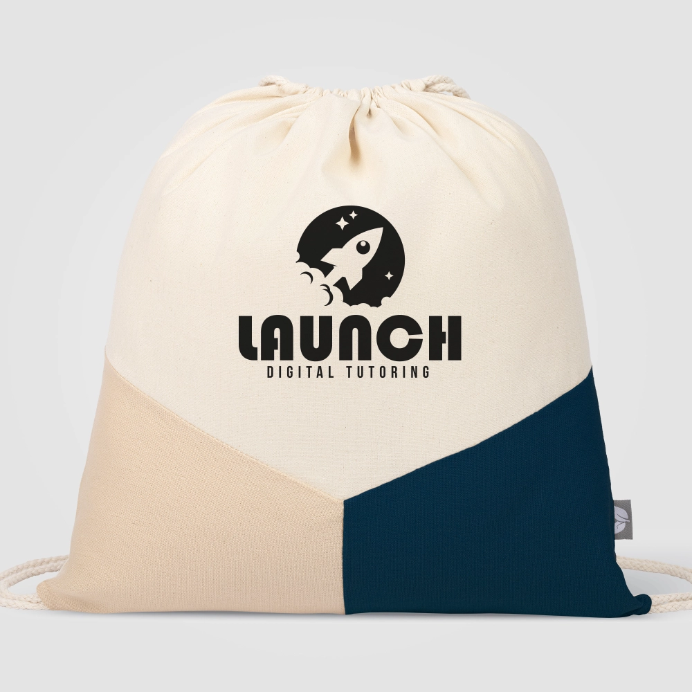 Triad - Multicolour Recycled Cotton Blend Drawstring Bag