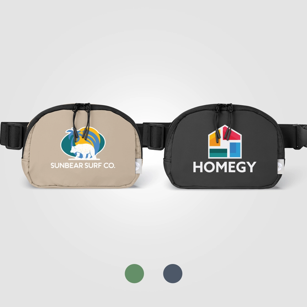 Taiga rPET Nylon Zippered Waist Bag - 1.2 L