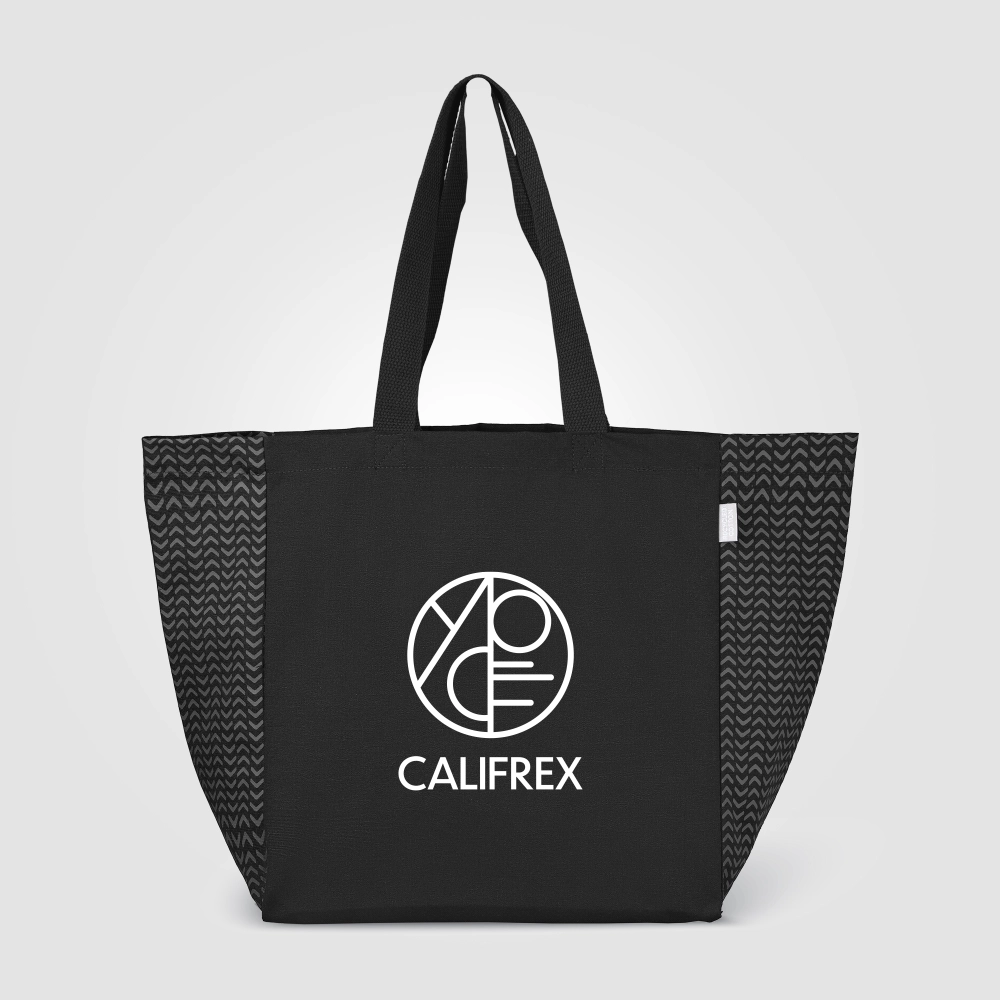 Toronto - 8 oz. Recycled Cotton Chevron Tote Bag