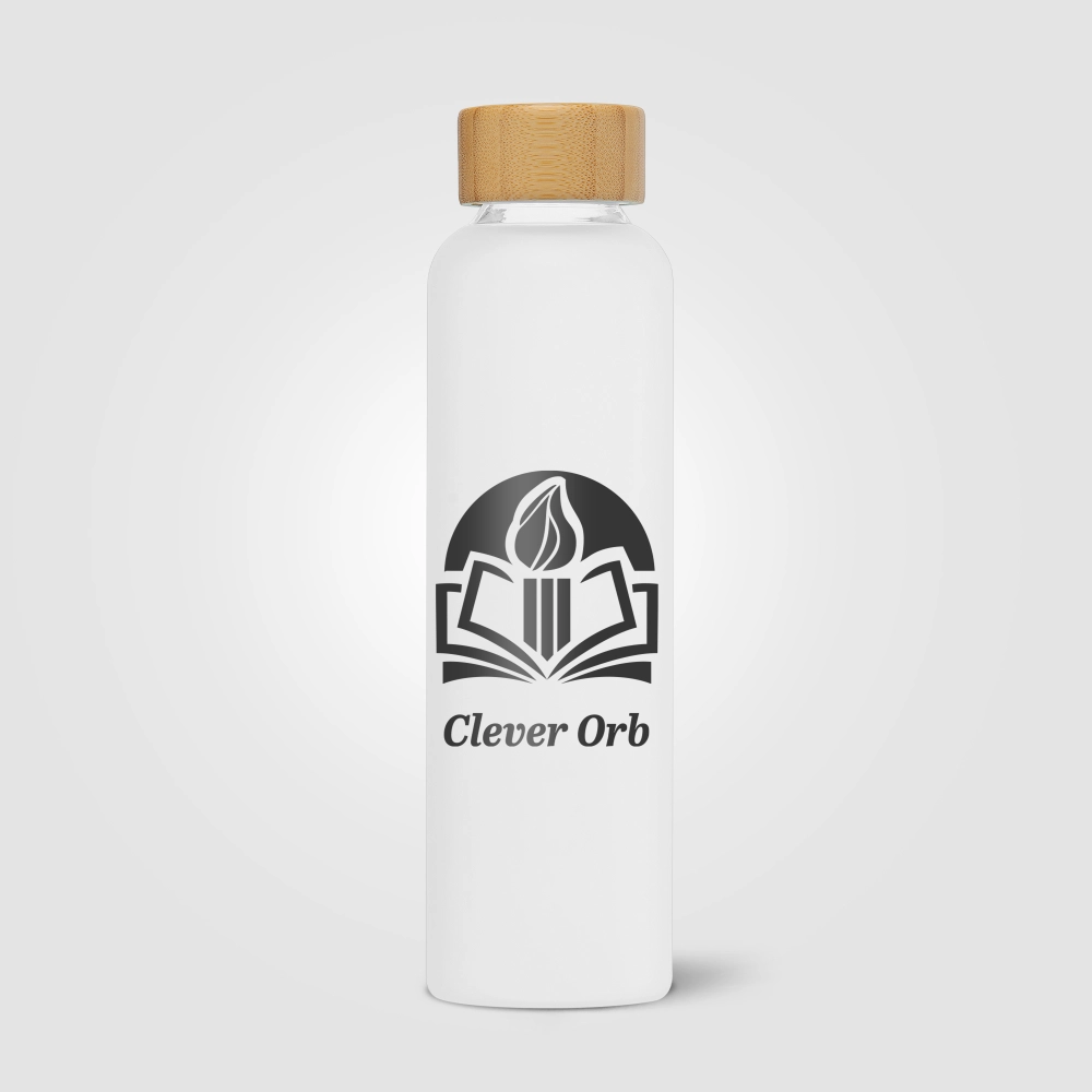 Lucerne - 590 ml Frosted Borosilicate Glass Bottle with Bamboo Lid