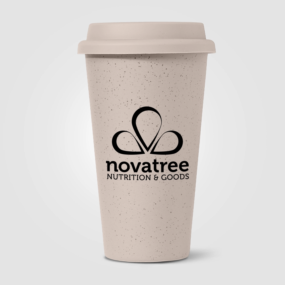 Equator - 265 ml  Double Wall Ceramic Tumbler with Silicone Lid