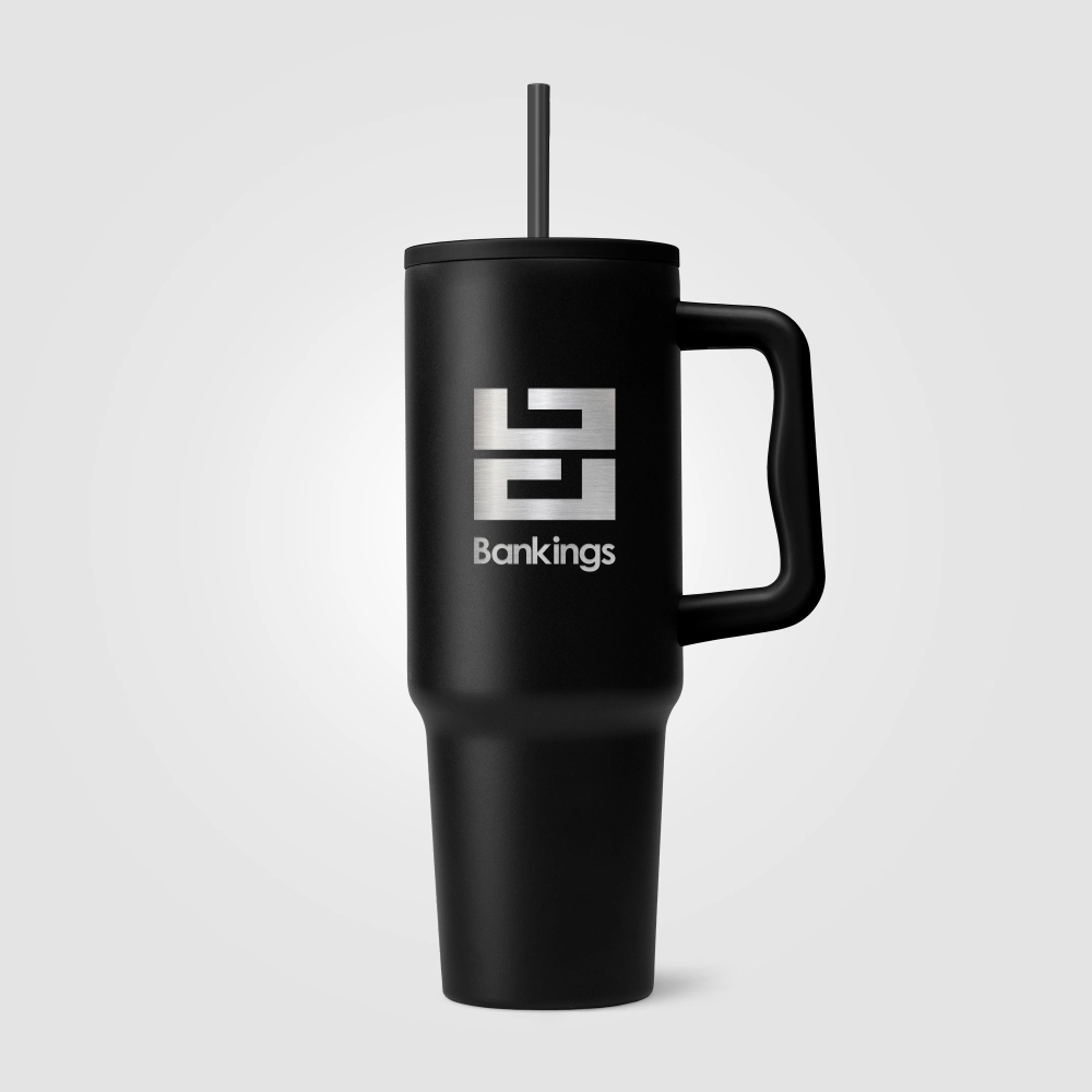Polar Pro - 1180 ml Double-Wall Recycled Stainless Steel Tumbler with Straw