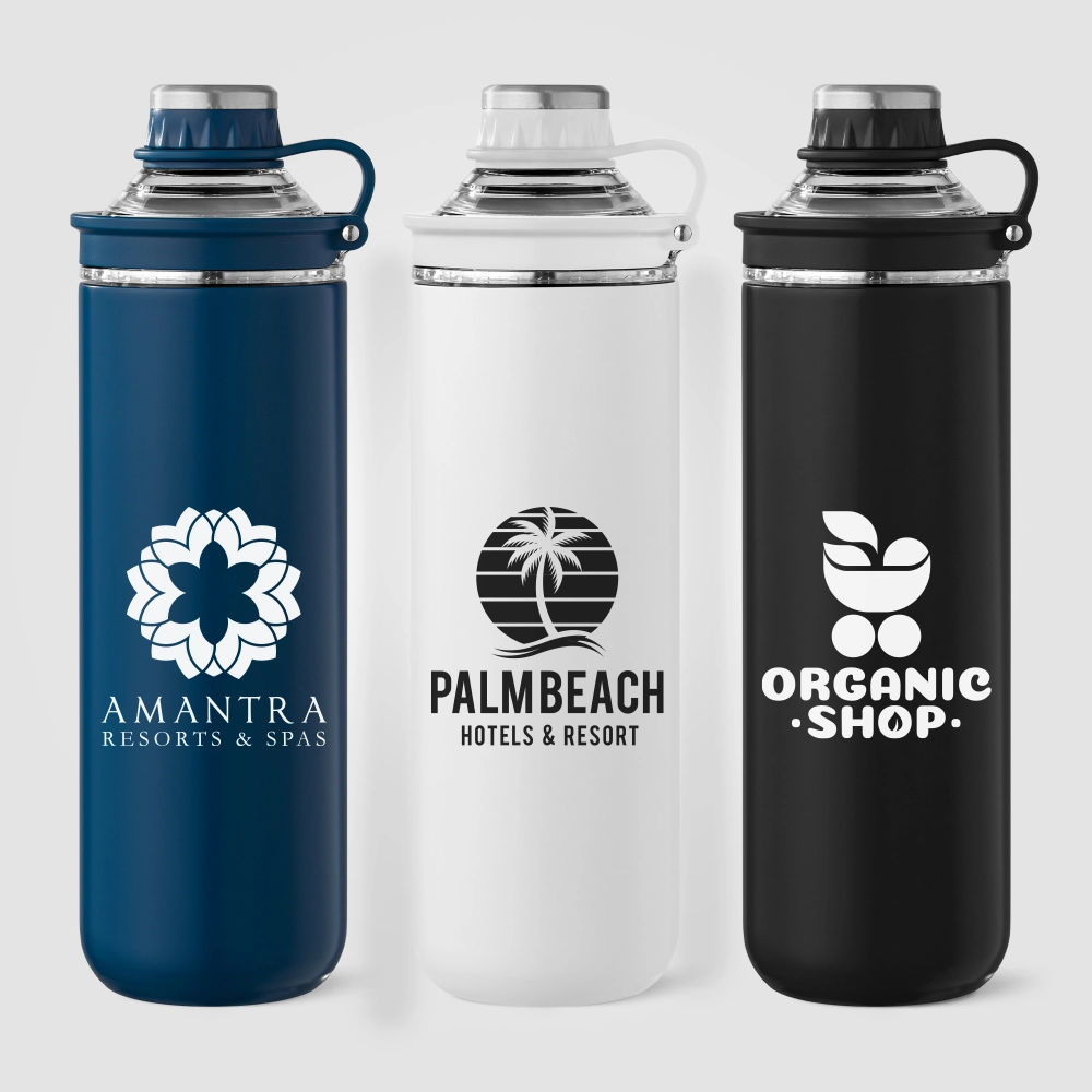 Oasis Recycled Stainless Steel Lid Handle Bottle -  680 ml