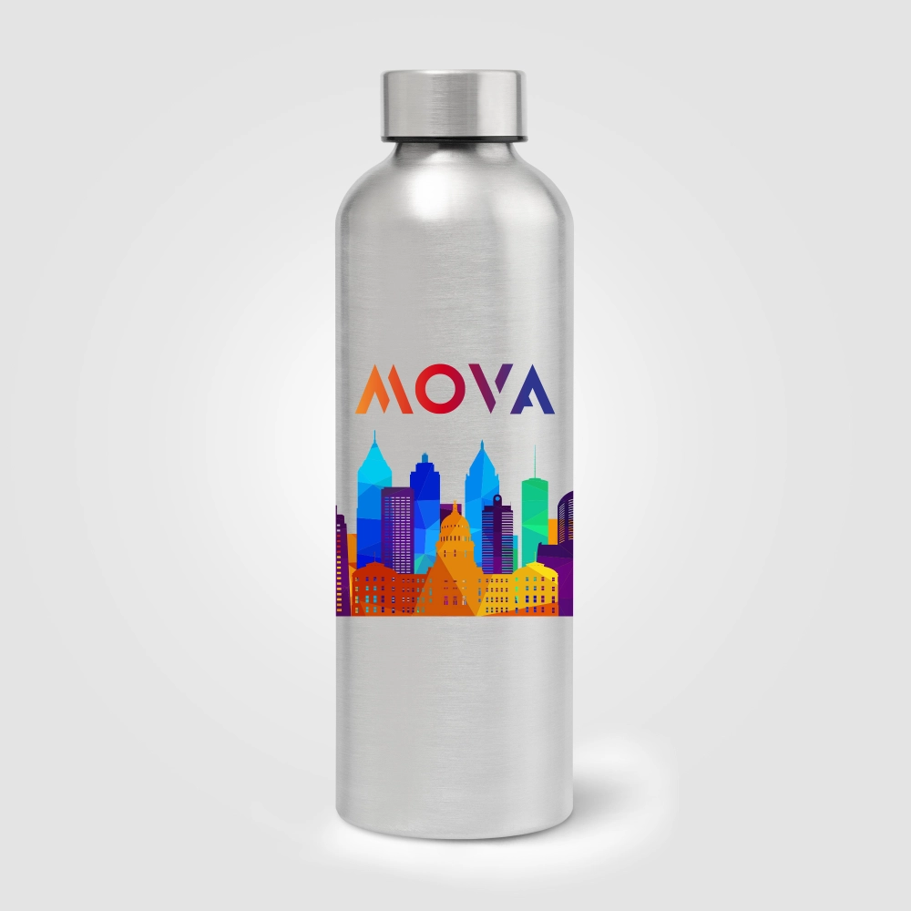 Astrid Recycled Stainless Steel Metallic Bottle - 710 ml
