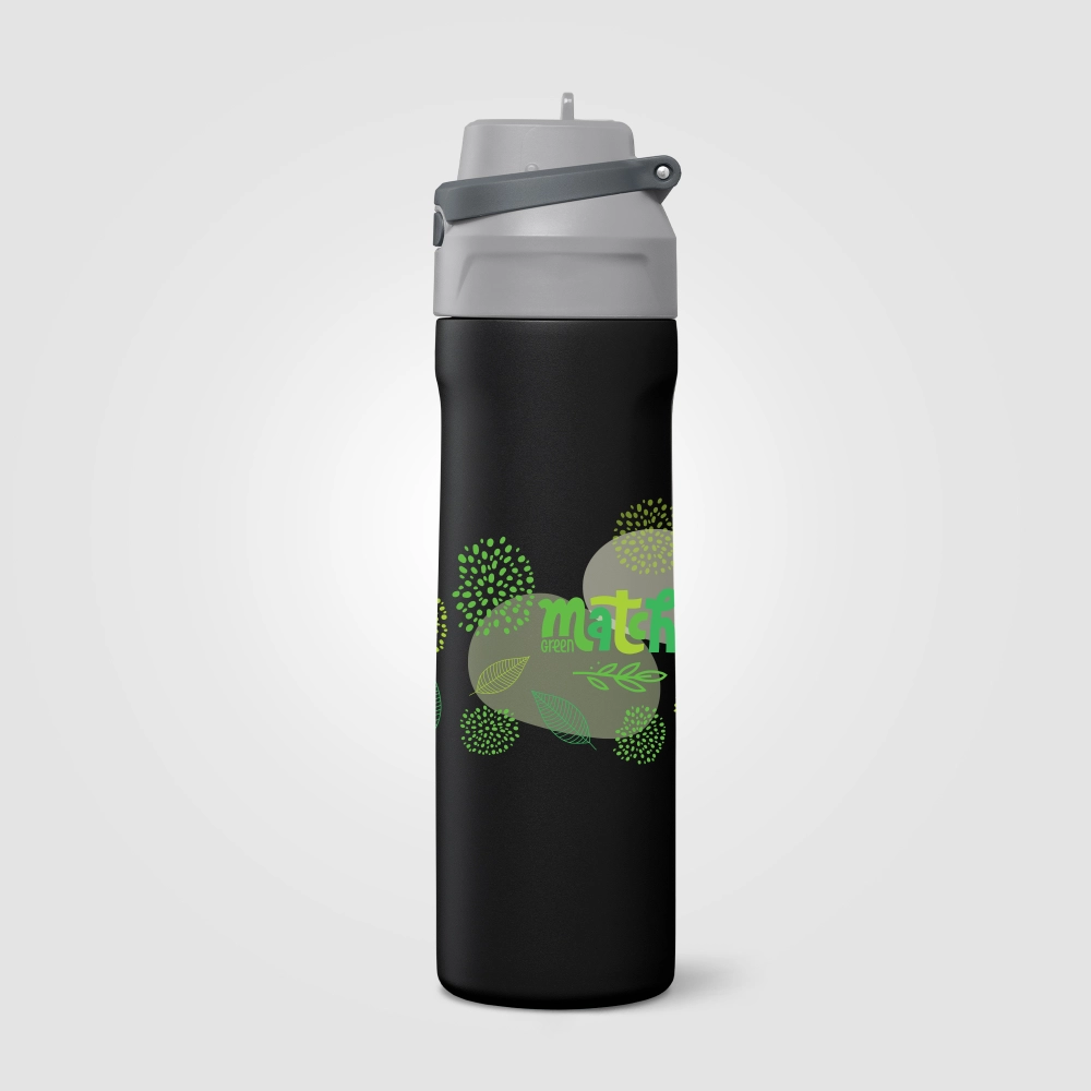 Lynk Stainless Steel Flip-Straw Bottle - 690 ml