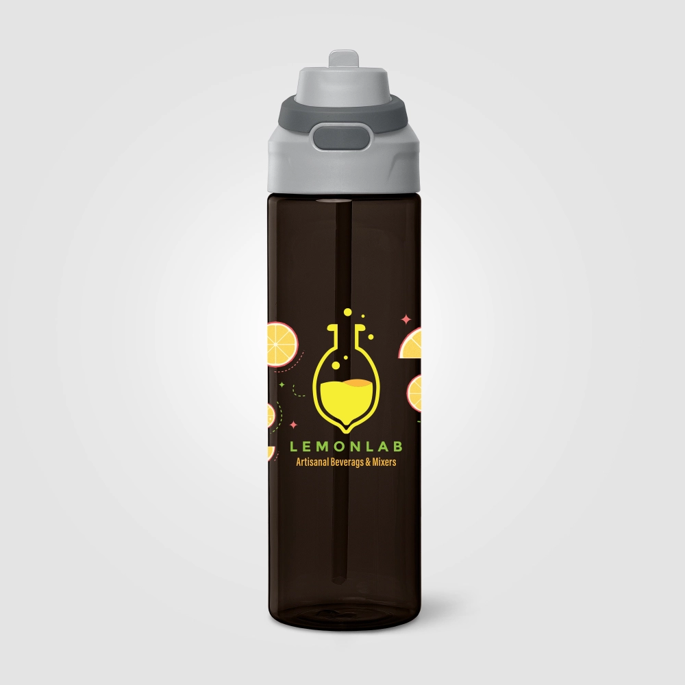Lynk rPET Flip-Straw Single Wall Bottle - 830 ml