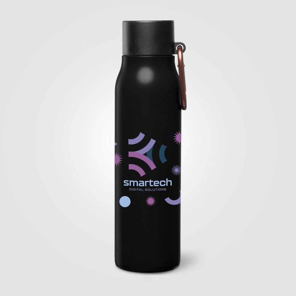 Strata Recycled Stainless Steel Carabiner Vacuum Bottle – 550ml