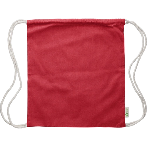 Recycled cotton drawstring bag. (120gsm/3.54oz)