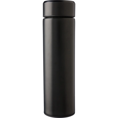 Stainless steel double walled flask with tea strainer (425ml)