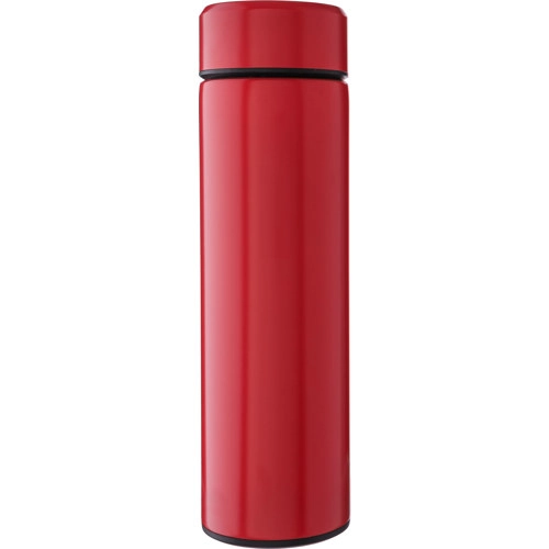Stainless steel double walled flask with tea strainer (425ml)