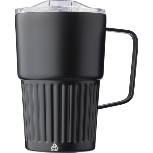 Recycled stainless steel double walled travel mug (450ml)