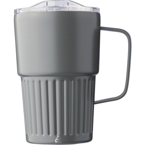 Recycled stainless steel double walled travel mug (450ml)