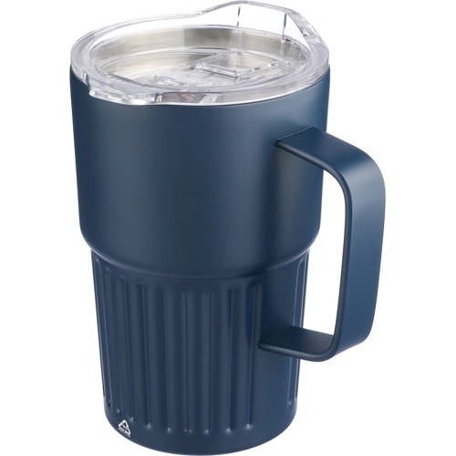Recycled stainless steel double walled travel mug (450ml)
