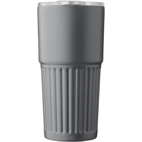 Recycled stainless steel double walled drinking mug (500ml)