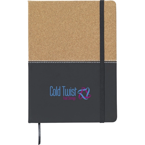 Cork and imitation leather notebook