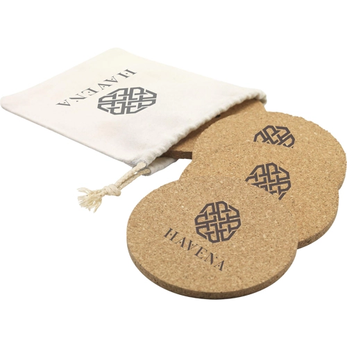 Cork coaster set