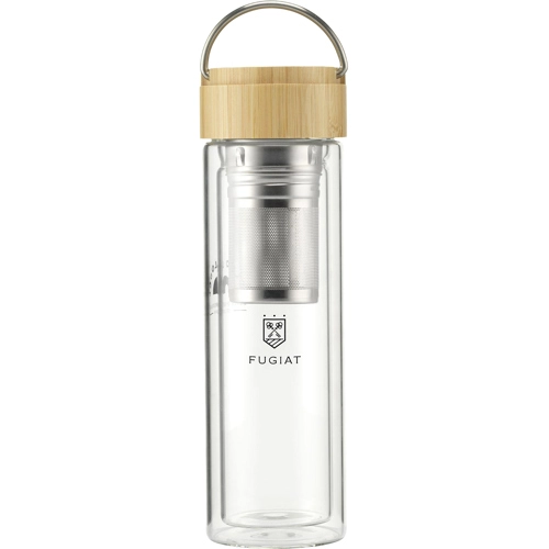 Glass bottle with tea strainer (300ml)