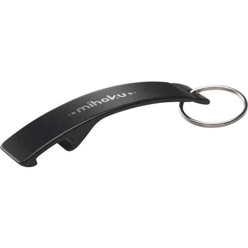 Recycled aluminium bottle opener keyring
