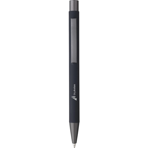 Soft touch recycled aluminium ballpen