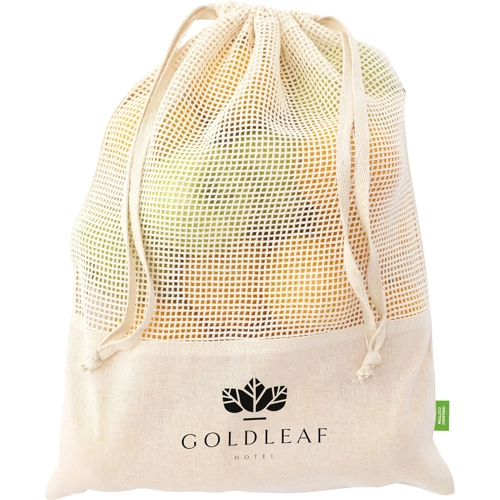 Organic cotton mesh fruit bag (120gsm/3.5oz)