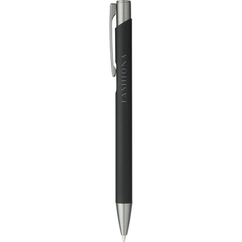 Ebony soft touch recycled aluminium ballpen