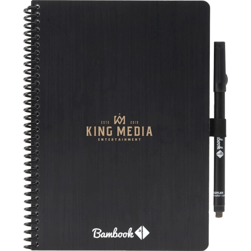 Bambook notebook with dot grid paper & pen loop (approx. A5)