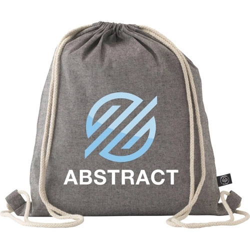 Recycled cotton drawstring bag (180 gsm/5.3oz) 